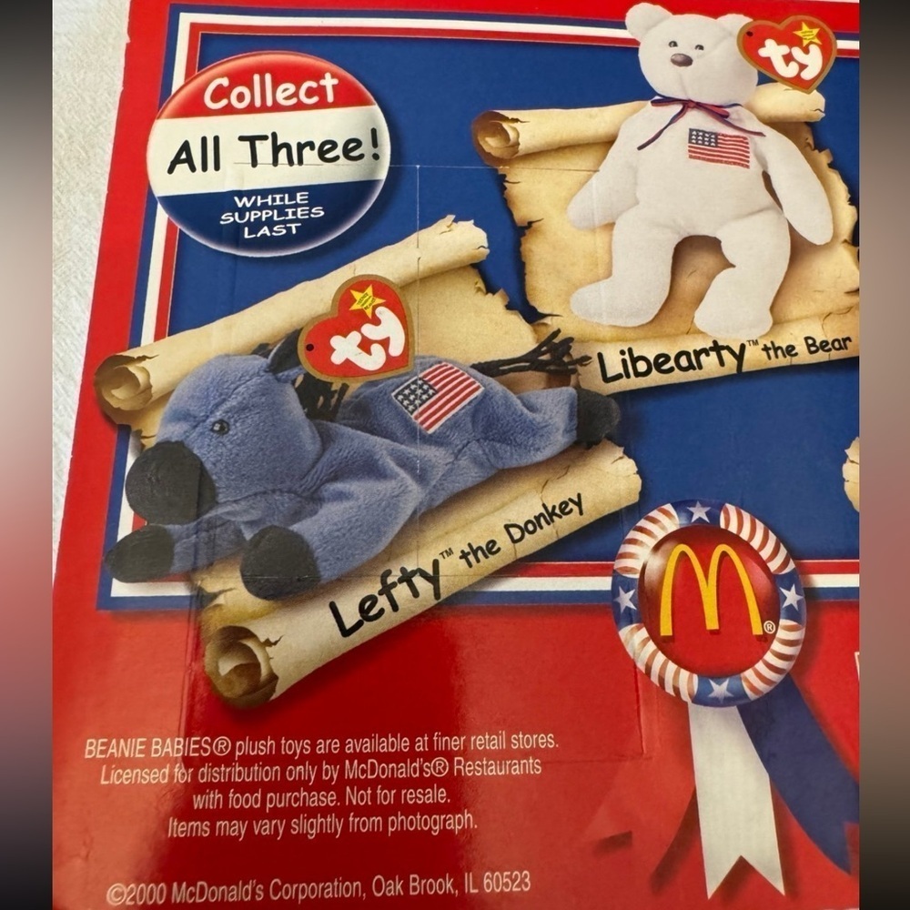 Ty Beanie Babies McDonald's 2000 Righty the Elephant Collectible Y2K USA - Picture 7 of 7